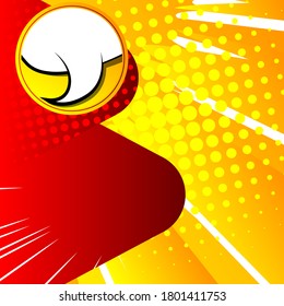 Comic book style social media story or post template. Premium abstract comics vector background.