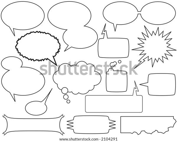 Download Comic Book Style Talk Bubbles Boxes Stock Vector Royalty Free 2104291
