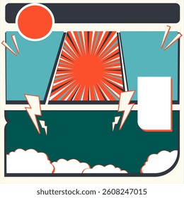 comic book style comic book template set with speech bubble and speech bubble illustration
