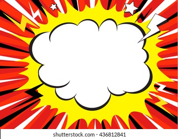 Comic book superhero pop art style black and white radial lines background. Manga or anime speed frame. 