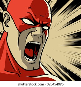 Comic Book Superhero. Vector Illustration