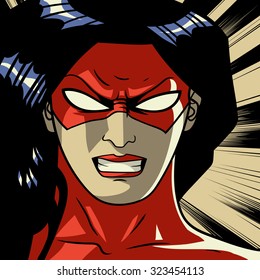 Comic book superhero. Vector illustration