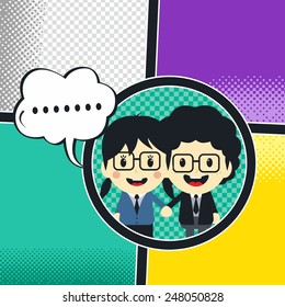 comic book template - cartoon character