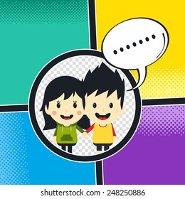 comic book template - cartoon character