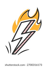 Flash decorativo thunderbolt do livro de quadrinhos