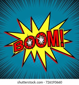 Comic Book Vector Boom Stock Vector (Royalty Free) 726193660