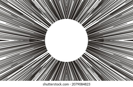 Comic book vector speed lines isolated on white background stripe and radial effect style for  manga speed frame, superhero action, explosion background. Motion line effect, pop art. 10 eps