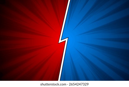 Cómic versus fondo. Ilustración vectorial de estilo de arte Pop.