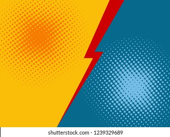 Comic book versus background. Vector illustration pop art style