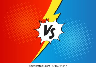 Comic book versus background. Vector illustration