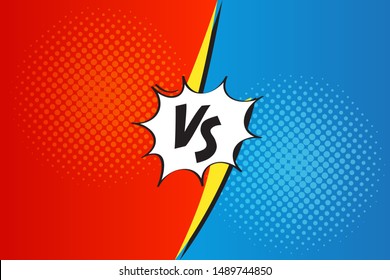 Comic book versus background. Vector illustration