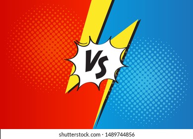 Comic book versus background. Vector illustration