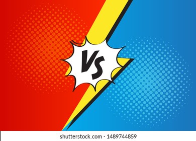 Comic book versus background. Vector illustration