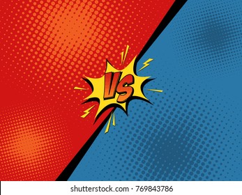 Comic book versus background. Vector illustration pop art style