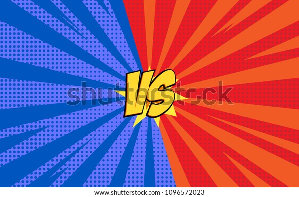 Comic Book Versus Template Background Classic Stock Vector Royalty