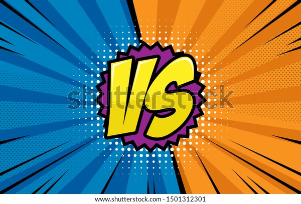 Comic Book Versus Template Background Classic Stock Vector Royalty