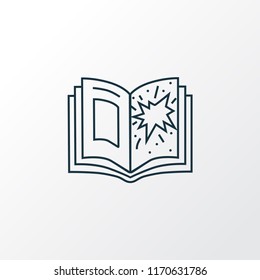 Comic books icon line symbol. Premium quality isolated magazine element in trendy style.
