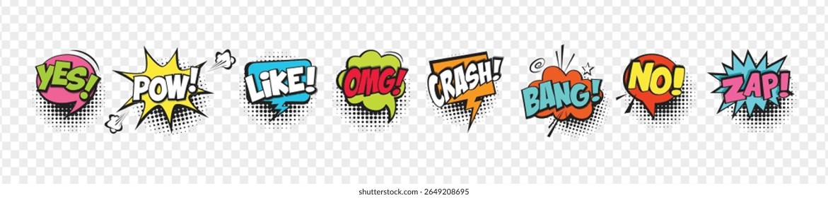 Comic book-style speech bubble with a love message, designed in bold pop art style. Includes heart symbols and expressive typography, perfect for romantic, playful, or Valentine’s Day-themed designs.
