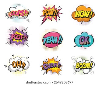 Comic book-style speech bubble with a love message, designed in bold pop art style. Includes heart symbols and expressive typography, perfect for romantic, playful, or Valentine’s Day-themed designs.