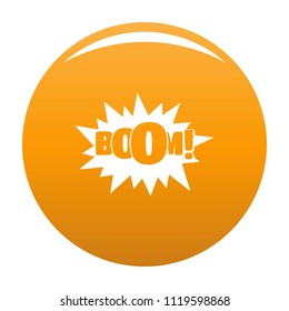 Comic boom big icon. Simple illustration of comic boom big vector icon for any design orange