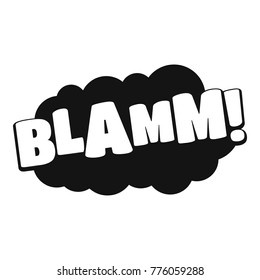 Comic boom blamm icon. Simple illustration of comic boom blamm vector icon for web