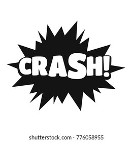 Comic boom crash icon. Simple illustration of comic boom crash vector icon for web