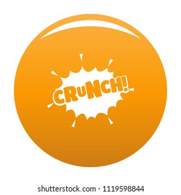 Comic boom crunch icon. Simple illustration of comic boom crunch vector icon for any design orange