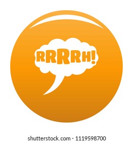 Comic boom design icon. Simple illustration of comic boom design vector icon for any design orange