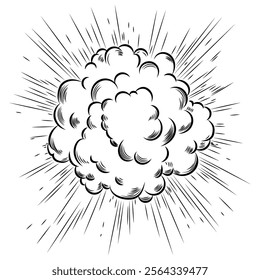Comic boom effect. Cartoon. Bang and pow splashes. Hand drawn sketch doodle action effect.