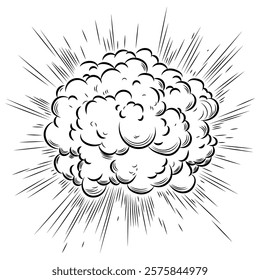 Comic boom effect. Cartoon. Bang and pow splashes. Hand drawn sketch doodle action effect.