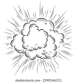 Comic boom effect. Cartoon. Bang and pow splashes. Hand drawn sketch doodle action effect.