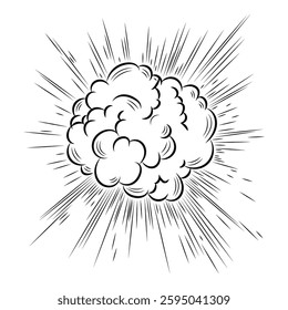 Comic boom effect. Cartoon. Bang and pow splashes. Hand drawn sketch doodle action effect.