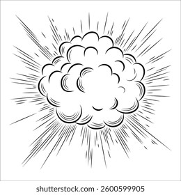 Comic boom effect. Cartoon. Bang and pow splashes. Hand drawn sketch doodle action effect.