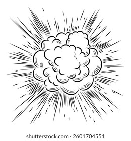 Comic boom effect. Cartoon. Bang and pow splashes. Hand drawn sketch doodle action effect.