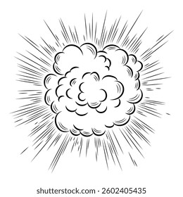 Comic boom effect. Cartoon. Bang and pow splashes. Hand drawn sketch doodle action effect.