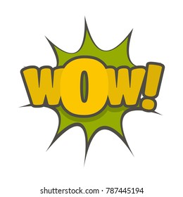 Comic boom icon. Flat illustration of comic boom vector icon isolated on white background