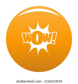 Comic boom icon. Simple illustration of comic boom vector icon for any design orange