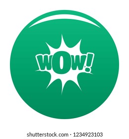 Comic boom icon. Simple illustration of comic boom vector icon for any design green