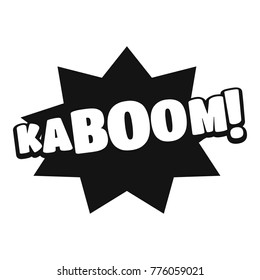 Comic boom kaboom icon. Simple illustration of comic boom kaboom vector icon for web