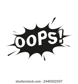 Comic boom oops icon. Simple illustration of comic oops vector icon for web
