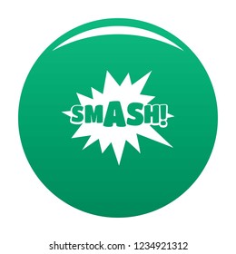Comic boom smash icon. Simple illustration of comic boom smash vector icon for any design green