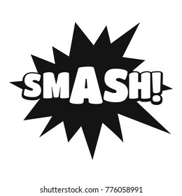 Comic boom smash icon. Simple illustration of comic boom smash vector icon for web