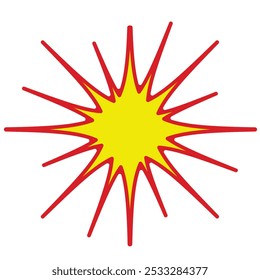 Comic Boom Splash Vector Illustration. red and yellow.  Eps 10.