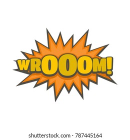 Comic boom sticker icon. Flat illustration of comic boom sticker vector icon isolated on white background