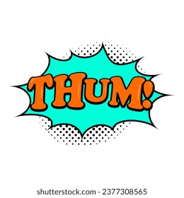 Comic boom thum icon. Simple illustration of comic boom thum icon for web
