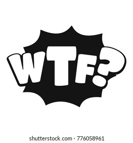 Comic boom wtf icon. Simple illustration of comic boom wtf vector icon for web