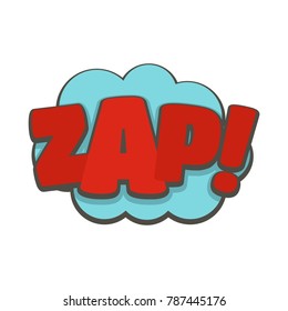 Comic boom zap icon. Flat illustration of comic boom zap vector icon isolated on white background
