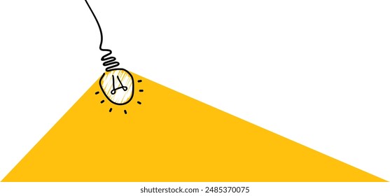 Comic brain electric hanging lamp idea doodle. FAQ, business loading concept. Vector creative light bulb icon or sign ideas. Brilliant lightbulb education or inventions pictogram. Think big.