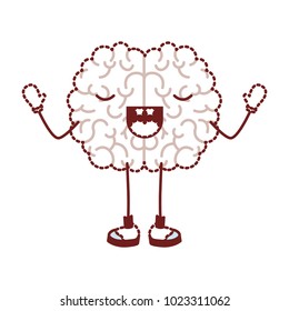 comic brain kawaii character