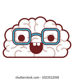 comic brain kawaii character